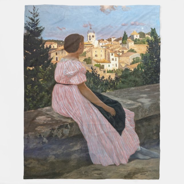 Frederic Bazille - Rosa Dress Fleecefilt (Framsidan)