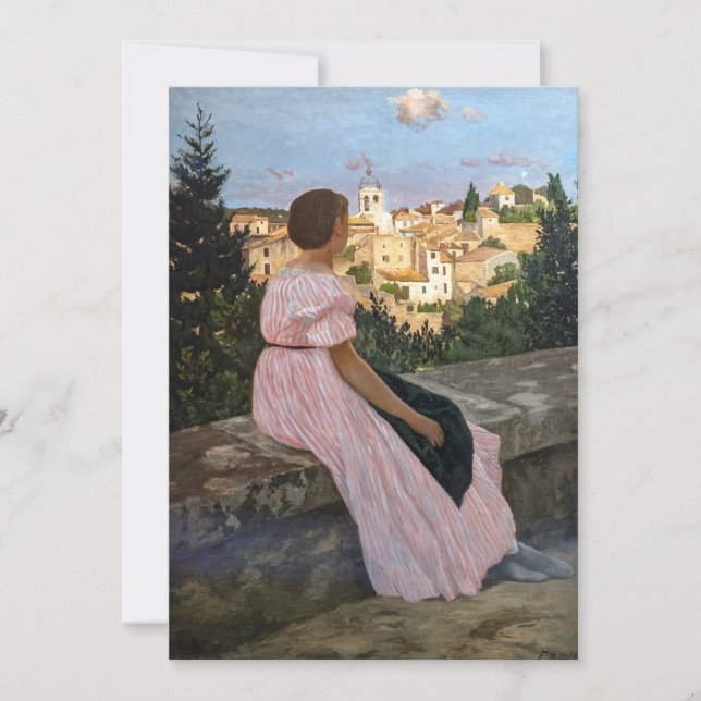 Frederic Bazille - Rosa Dress Inbjudningar (Framsida)