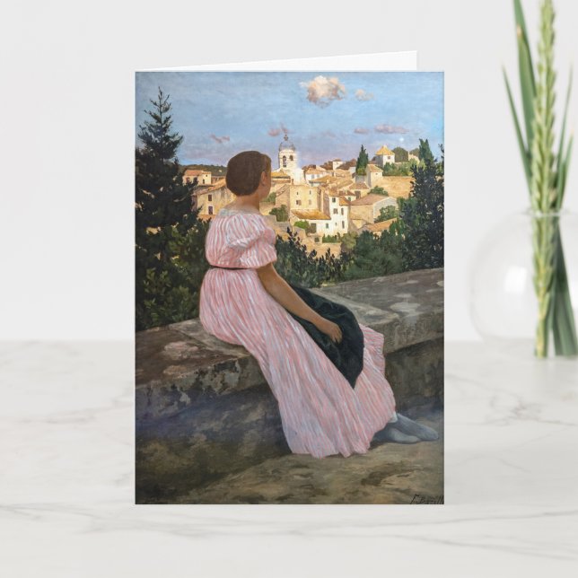 Frederic Bazille - Rosa Dress Kort (Framsida)