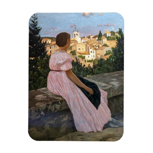 Frederic Bazille - Rosa Dress Magnet (Vertikal)