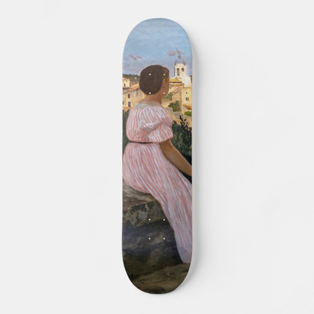 Frederic Bazille - Rosa Dress Mini Skateboard Bräda 18,5 Cm (Framsida)
