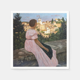 Frederic Bazille - Rosa Dress Pappersservett