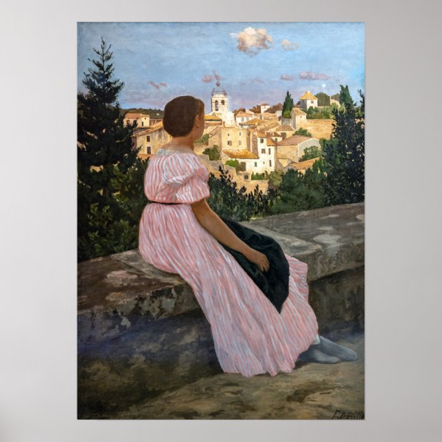 Frederic Bazille - Rosa Dress Poster (Framsidan)