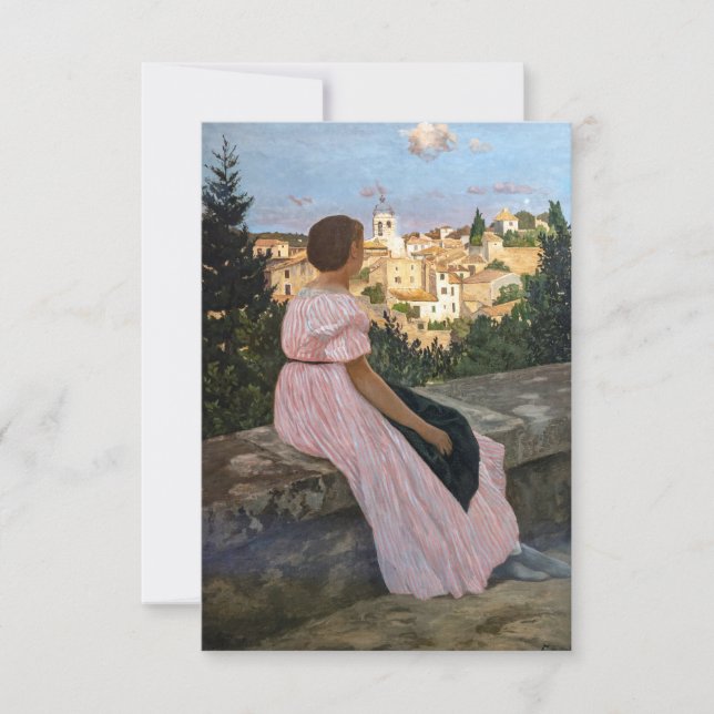 Frederic Bazille - Rosa Dress Tack Kort (Framsida)