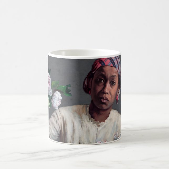 Frederic Bazille - Ung kvinna med peonior Kaffemugg (Center)