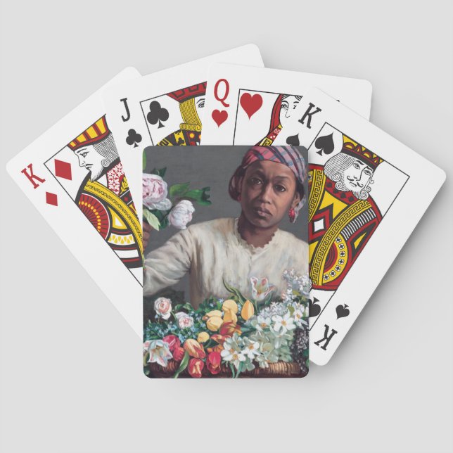 Frederic Bazille - Young Woman with Peonies Casinokort (Baksidan)