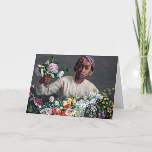 Frederic Bazille - Young Woman with Peonies Kort