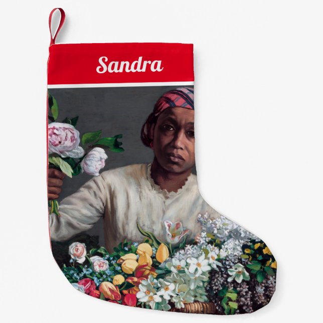 Frederic Bazille - Young Woman with Peonies Liten Julstrumpa (Framsidan)