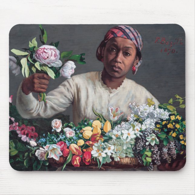 Frederic Bazille - Young Woman with Peonies Musmatta (Framsidan)