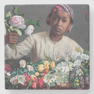 Frederic Bazille - Young Woman with Peonies Stenunderlägg
