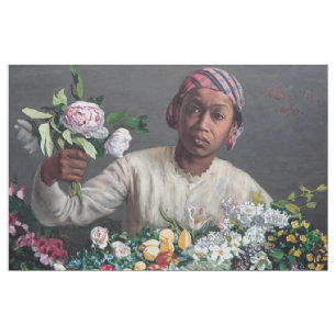 Frederic Bazille - Young Woman with Peonies Tyg