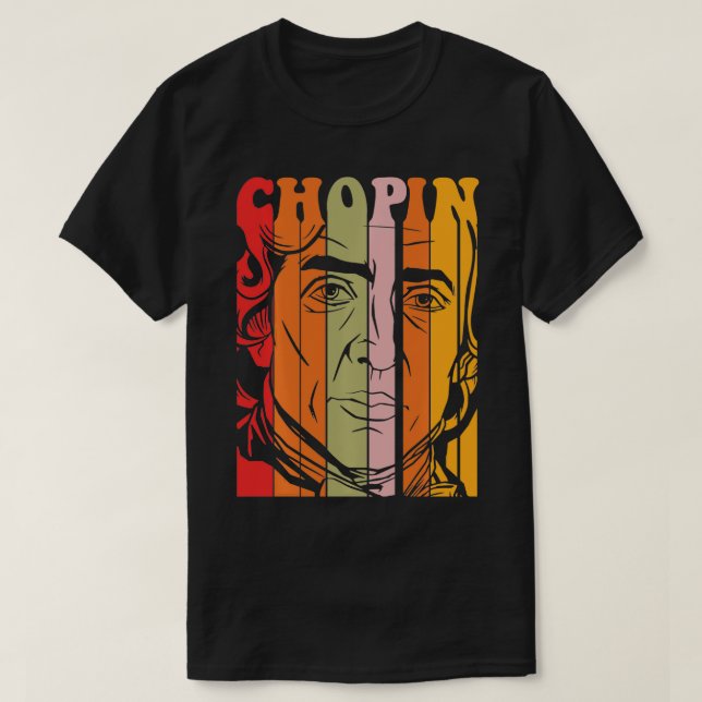 Frederic Chopin al Music Composer Pianist T Shirt (Design framsida)