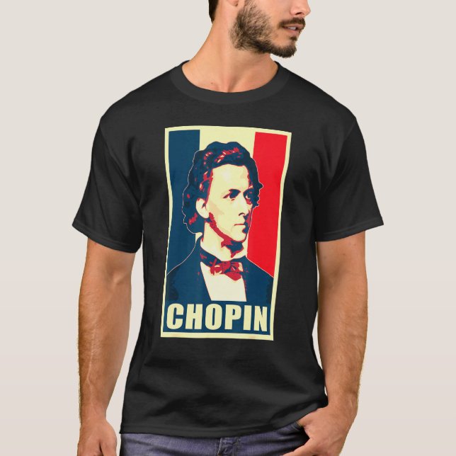 Frederic Chopin Classic Music Composer Retro T Shirt (Framsida)
