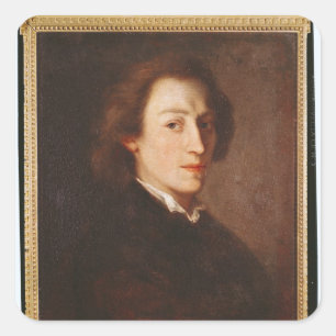 Frederic Chopin Fyrkantigt Klistermärke