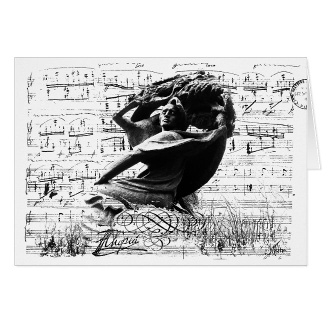 Frederic Chopin Hälsningskort (Framsidan Horizontal)