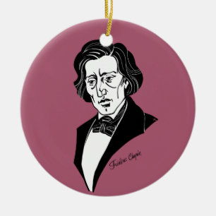 Frederic Chopin Julgransprydnad Keramik