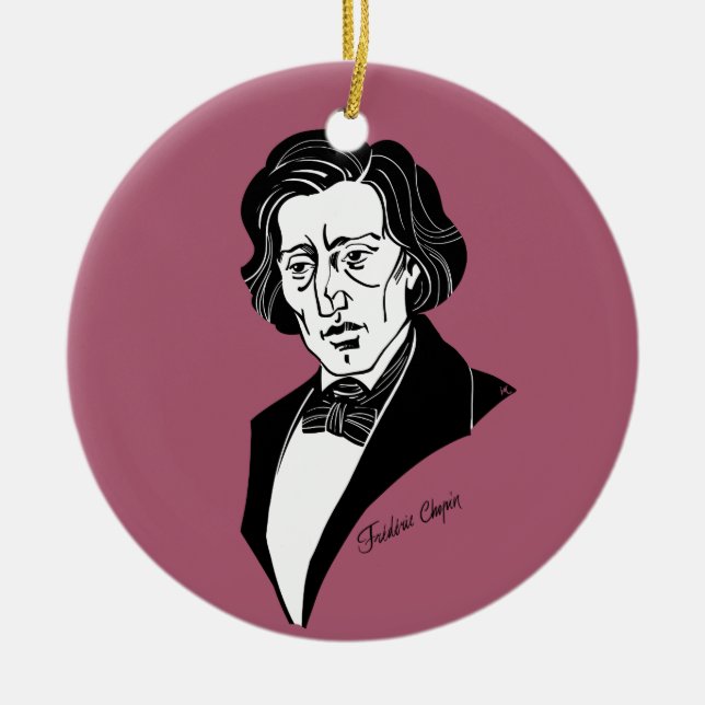 Frederic Chopin Julgransprydnad Keramik (Framsidan)