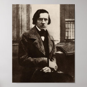 Frederic Chopin polska Composer Porträtt Poster