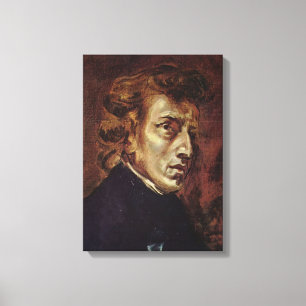 Frédéric Chopin Porträtt Canvastryck