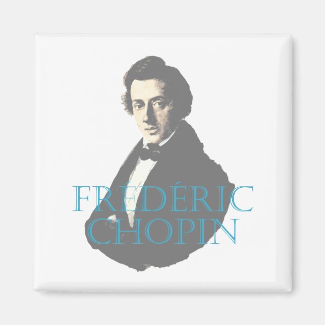 Frédéric Chopin porträtt Magnet (Framsidan)