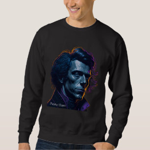 Frederic Chopin Porträtt Pianist Kompositör Illust Lång Ärmad Tröja