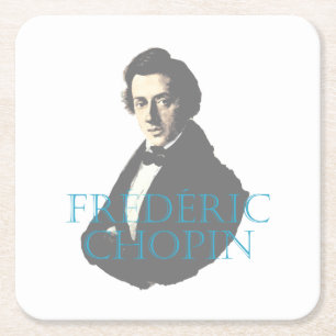 Frédéric Chopin porträtt Underlägg Papper Kvadrat