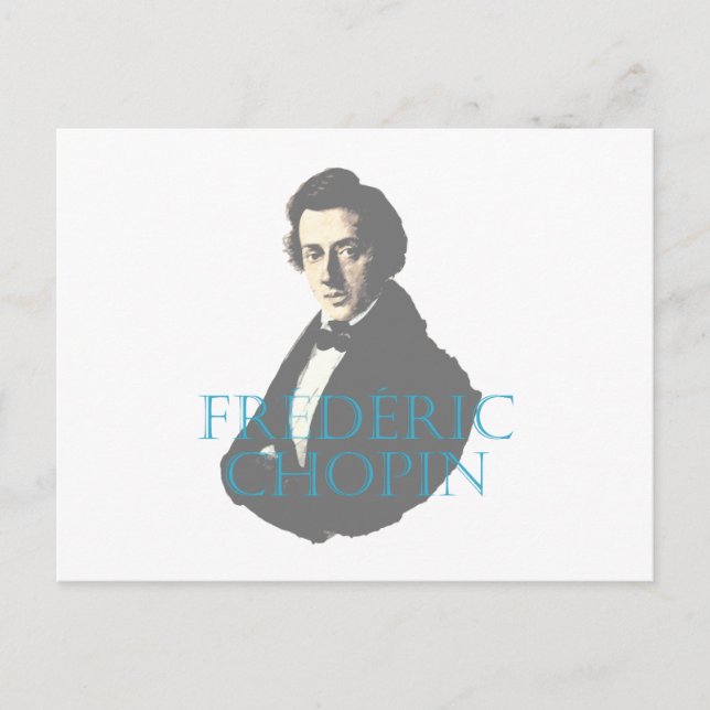 Frédéric Chopin porträtt Vykort (Framsida)