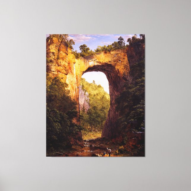 FREDERIC CHURCH THE NATURAL BRIDGE, VIRGINIA 1852 CANVASTRYCK (Framsida)