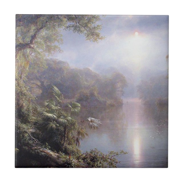 Frederic Church, The River of Life Kakelplatta (Framsidan)