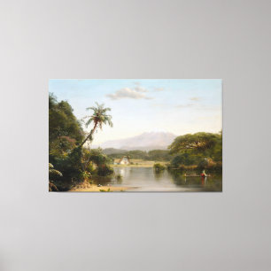 FREDERIC CHURCH - View on the Magdalena River 1857 Canvastryck