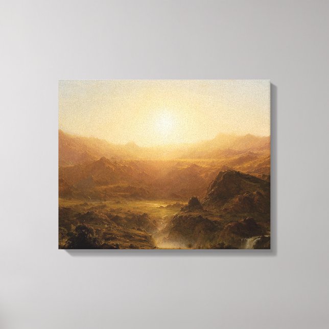 FREDERIC E. CHURCH - Ecuadors ander - 1855 Canvastryck (Framsida)