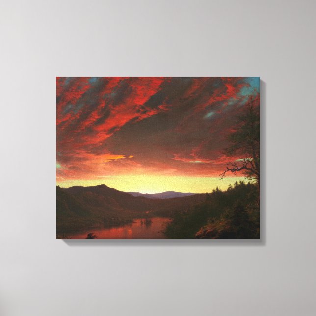 FREDERIC E. CHURCH Twilight in the Wilderness 1860 Canvastryck (Framsida)