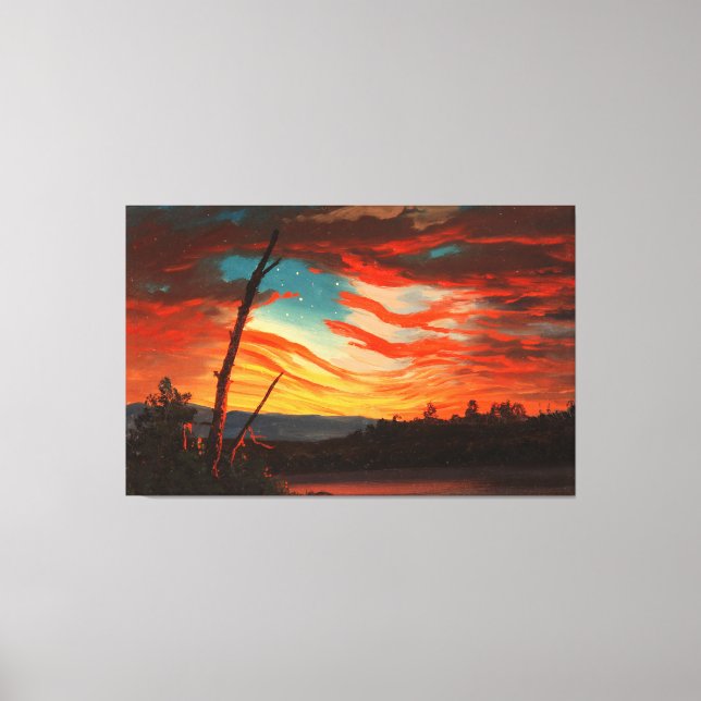 FREDERIC E. CHURCH - VÅR BANNER I HIMLAR - 1861 CANVASTRYCK (Framsida)