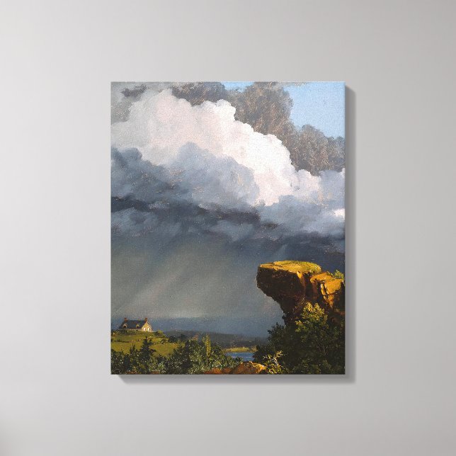 FREDERIC EDWIN CHURCH - A PASSING STORM - 1849 - CANVASTRYCK (Framsida)