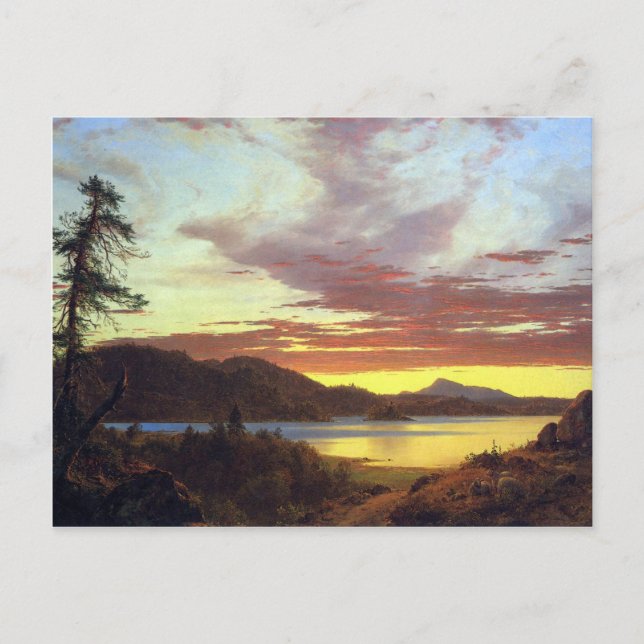 Frederic Edwin Church - A Sunset Vykort (Framsida)