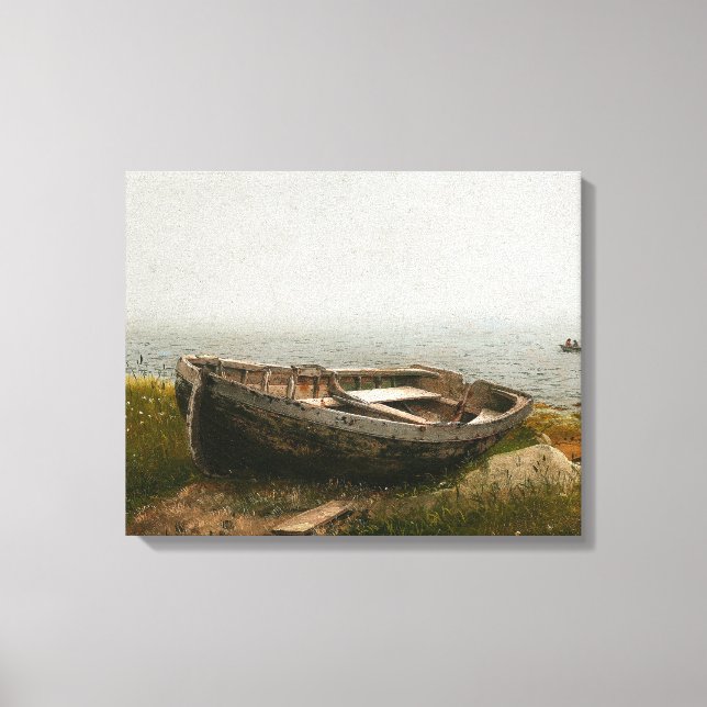 FREDERIC EDWIN CHURCH - ABANDONED SKIFF - 1850 - CANVASTRYCK (Framsida)