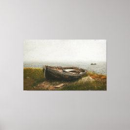 FREDERIC EDWIN CHURCH - ABANDONED SKIFF - 1850 - CANVASTRYCK