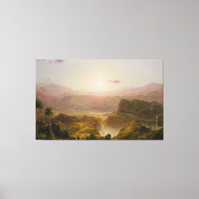 FREDERIC EDWIN CHURCH - Anderna från Ecuador 1855 Canvastryck (Framsida)
