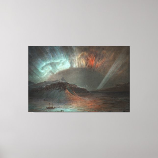 FREDERIC EDWIN CHURCH - AURORA BOREALIS - 1865 - CANVASTRYCK (Framsida)