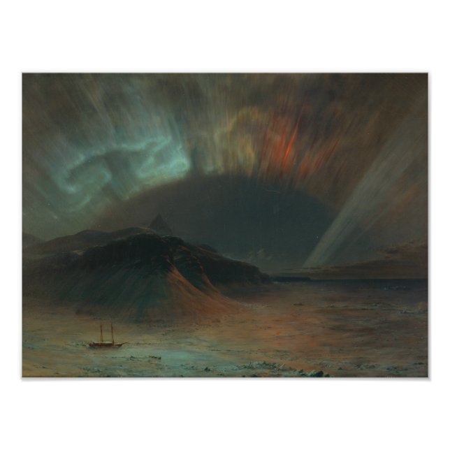Frederic Edwin Church - Aurora Borealis Fototryck (Framsidan)