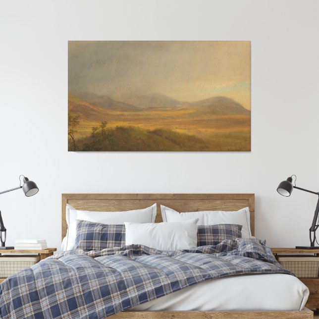 Frederic Edwin Church - Bergigt landskap Canvastryck (Insitu (sovrum))