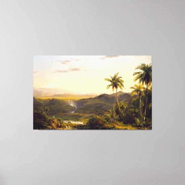 FREDERIC EDWIN CHURCH - COTOPAXI - 1855 - Luminism Canvastryck (Framsida)