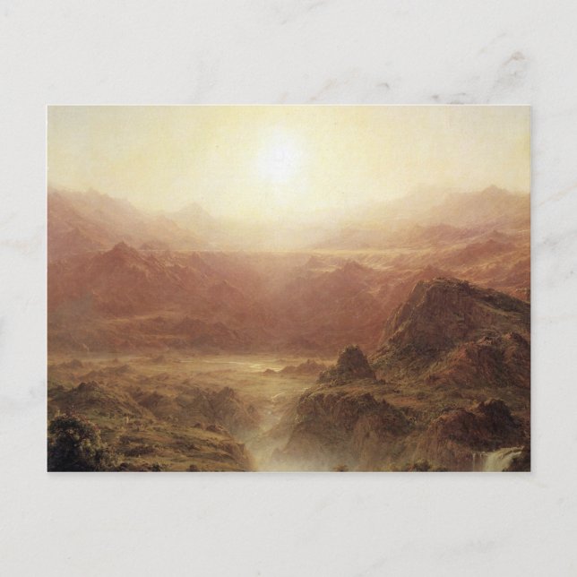Frederic Edwin Church - Ecuador Detai Andes Vykort (Framsida)