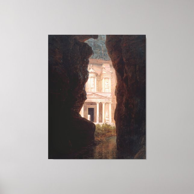 FREDERIC EDWIN CHURCH - El Khasné, Petra - 1874 - Canvastryck (Framsida)