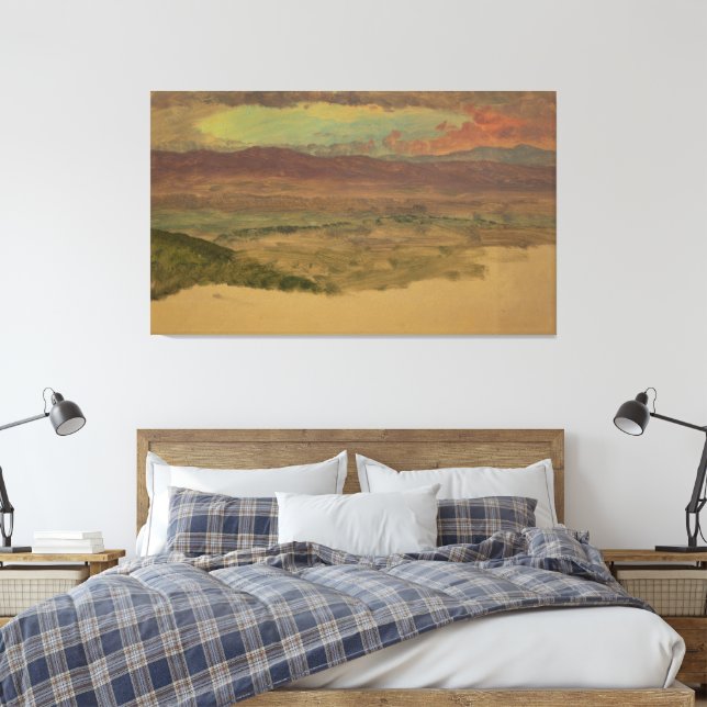 Frederic Edwin Church - Hudson Valley landskap Canvastryck (Insitu (sovrum))