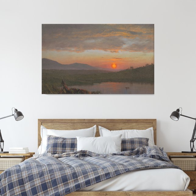 Frederic Edwin Church - Hudson Valley, New York Canvastryck (Insitu (sovrum))