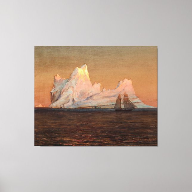 FREDERIC EDWIN CHURCH - ICEBERG - c. 1875 - Canvastryck (Framsida)