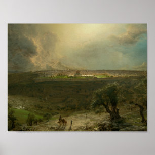 Frederic Edwin Church - Jerusalem från berget Poster