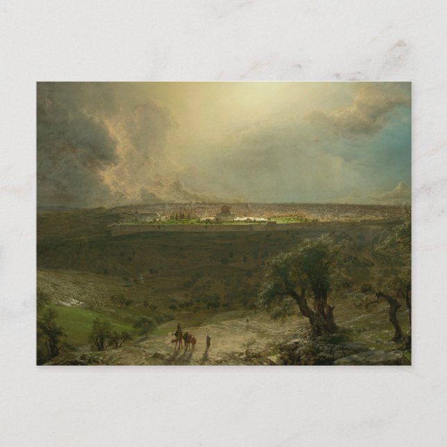 Frederic Edwin Church - Jerusalem från berget Vykort (Framsida)