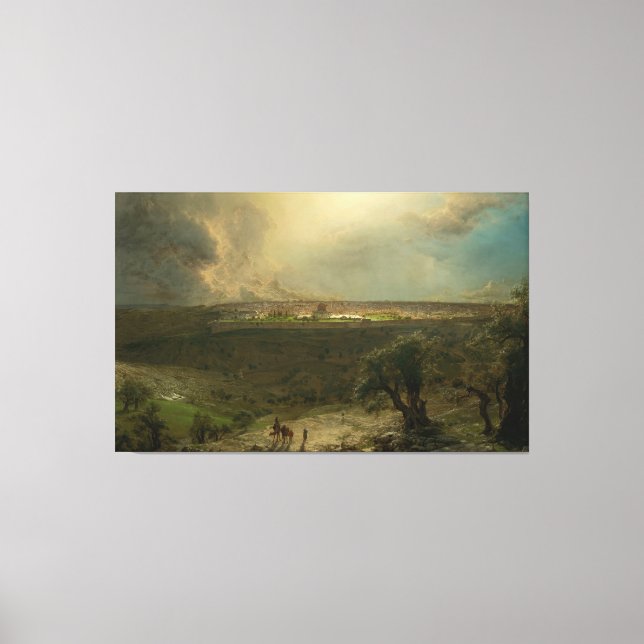 Frederic Edwin Church - Jerusalem från Oljeberget  Canvastryck (Framsida)